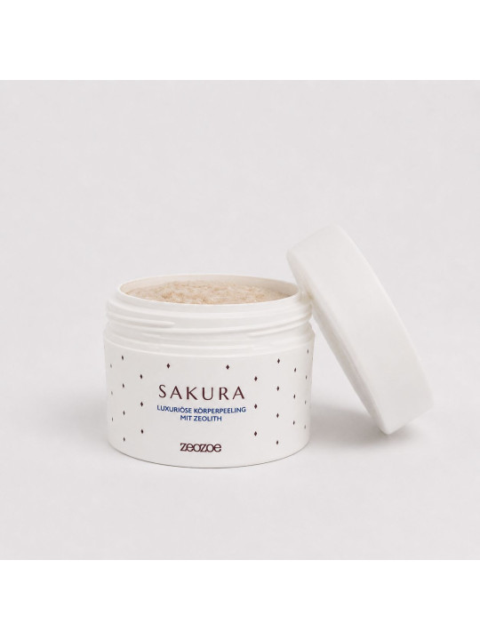 ZEOZOE Sakura Körperpeeling mit Zeolith 375 g | Natürliches Salzpeeling