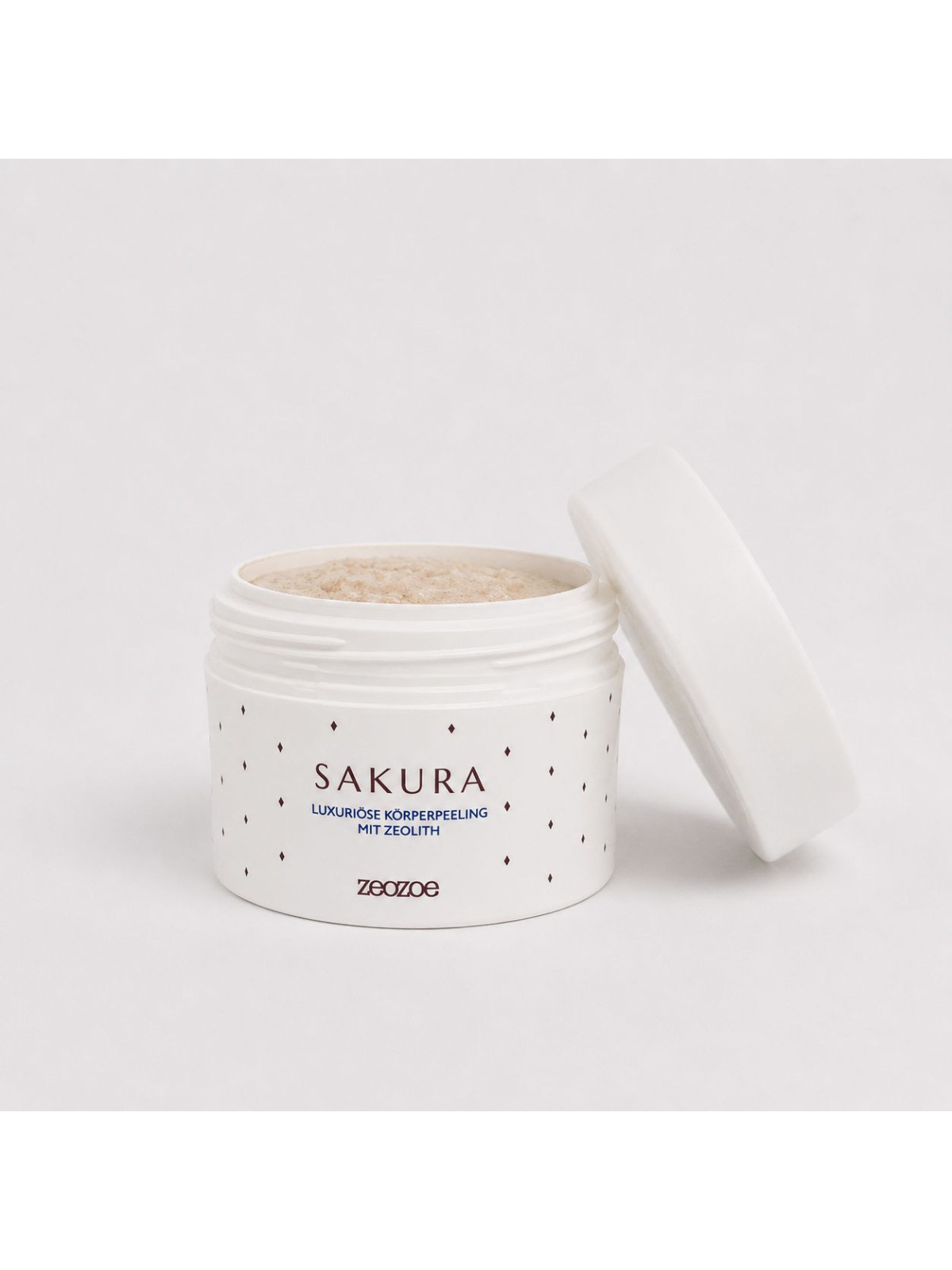 ZEOZOE Sakura Körperpeeling mit Zeolith 375 g | Natürliches Salzpeeling